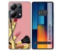 Funda Silicona para Xiaomi Poco M6 Pro 4G diseño Brochas Dibujos
