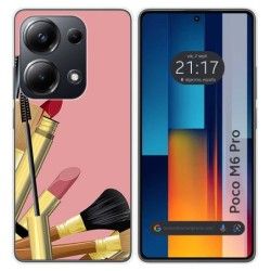 Funda Silicona para Xiaomi Poco M6 Pro 4G diseño Brochas Dibujos