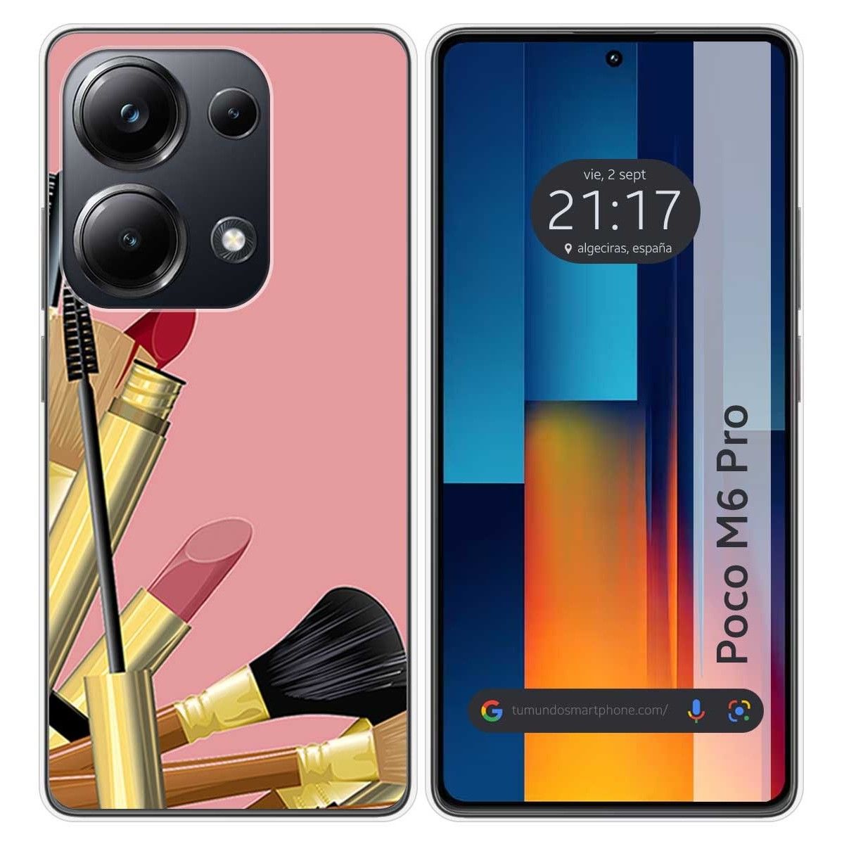 Funda Silicona para Xiaomi Poco M6 Pro 4G diseño Brochas Dibujos