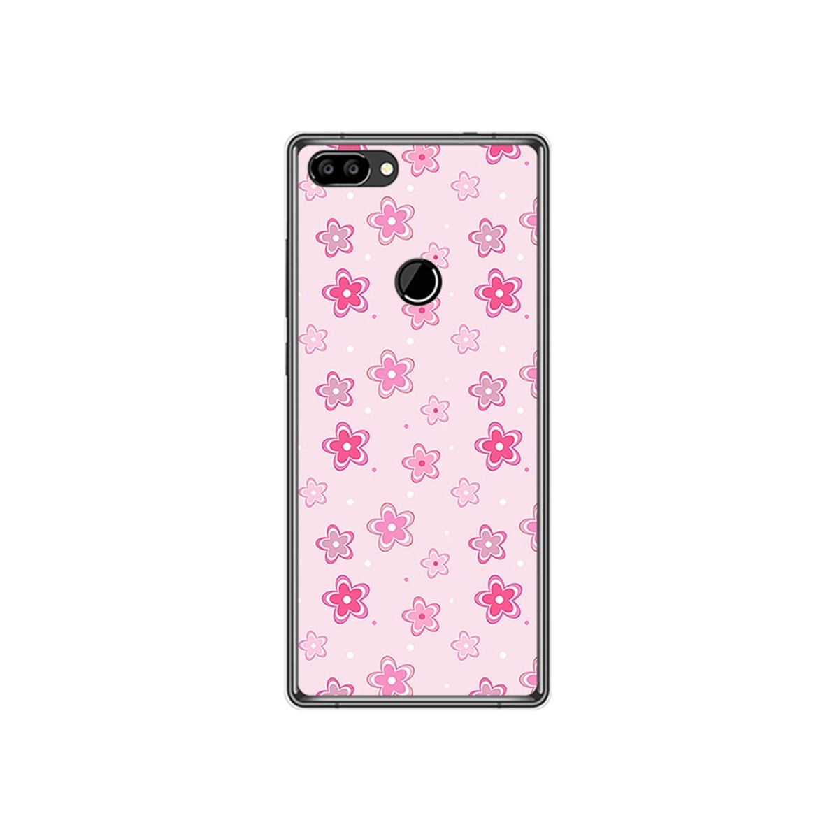 Funda Gel Tpu para Oukitel Mix 2 Diseño Flores Dibujos