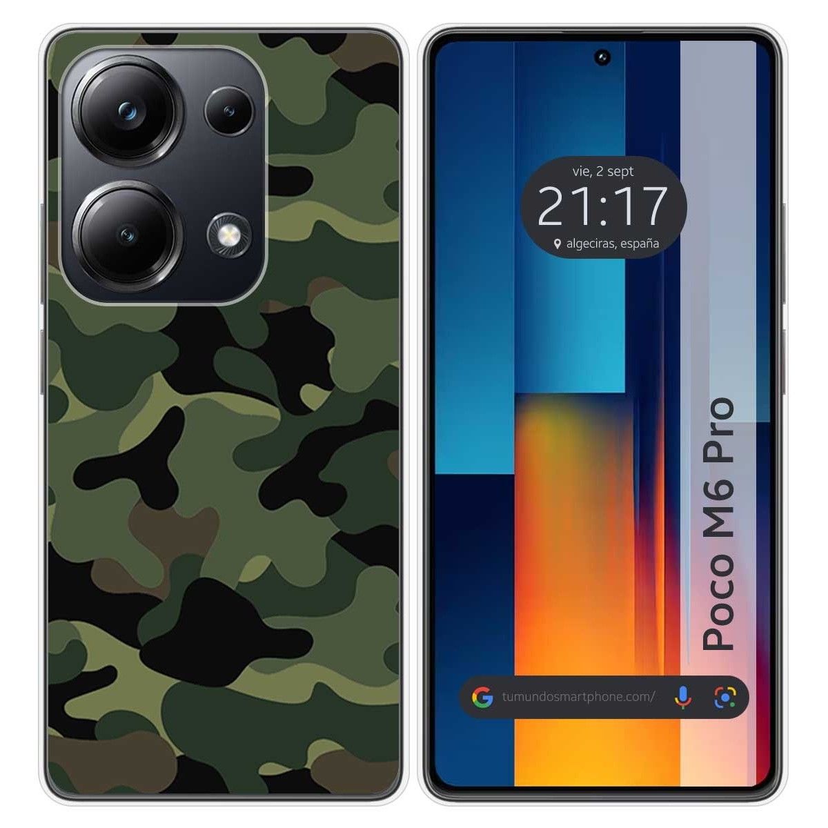Funda Silicona para Xiaomi Poco M6 Pro 4G diseño Camuflaje Dibujos