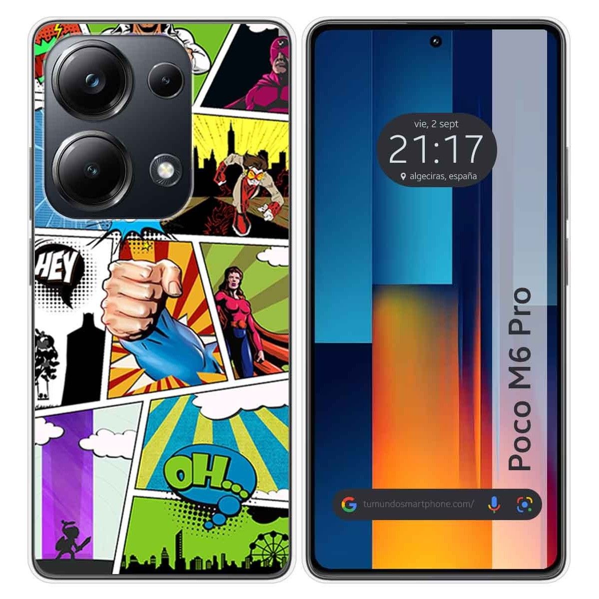 Funda Silicona para Xiaomi Poco M6 Pro 4G diseño Comic Dibujos