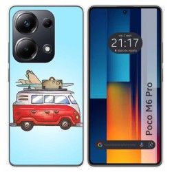 Funda Silicona para Xiaomi Poco M6 Pro 4G diseño Furgoneta Dibujos