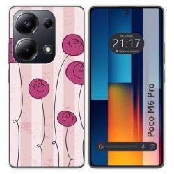 Funda Silicona para Xiaomi Poco M6 Pro 4G diseño Flores Vintage Dibujos