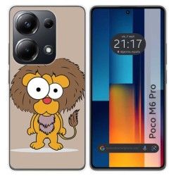 Funda Silicona para Xiaomi Poco M6 Pro 4G diseño Leon Dibujos