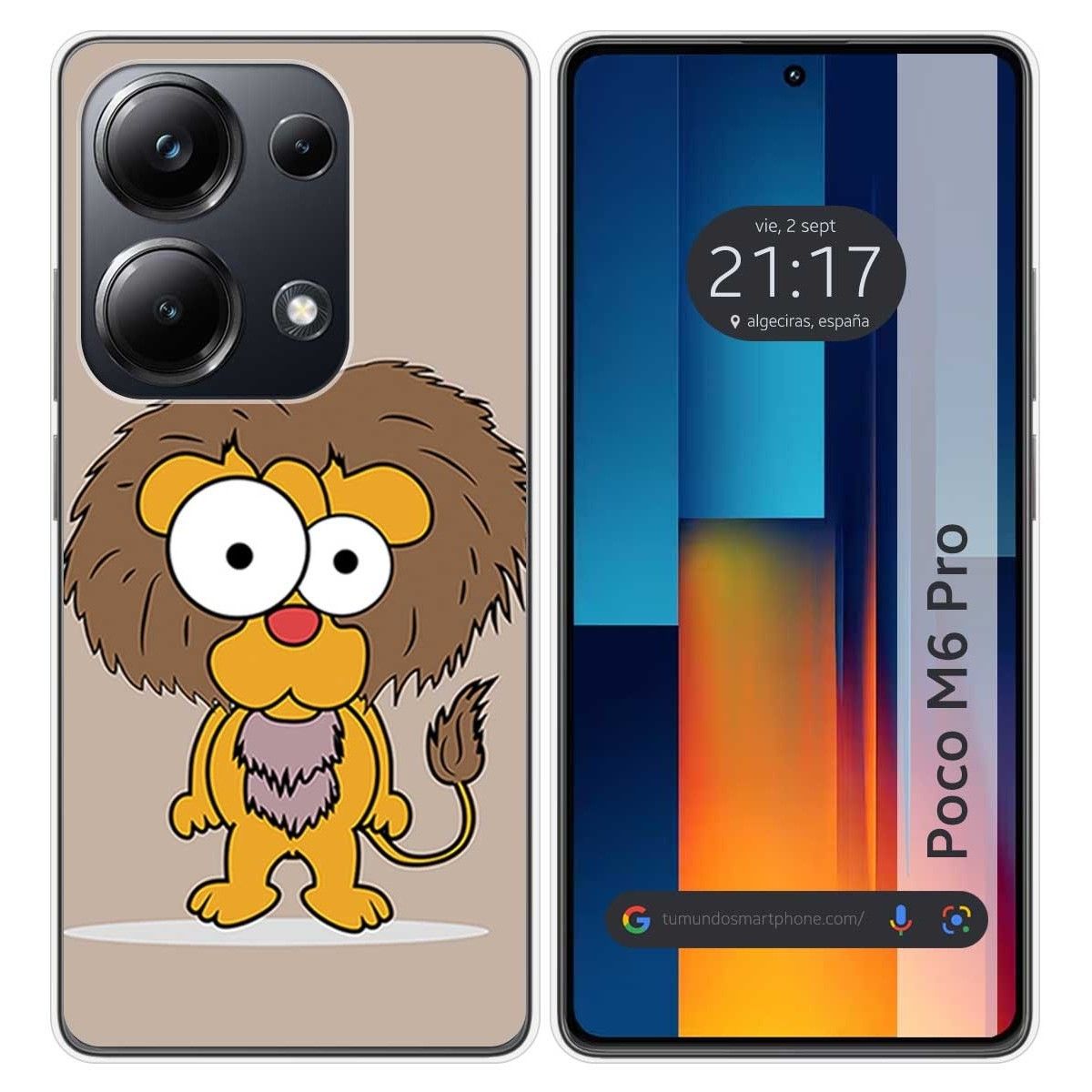 Funda Silicona para Xiaomi Poco M6 Pro 4G diseño Leon Dibujos