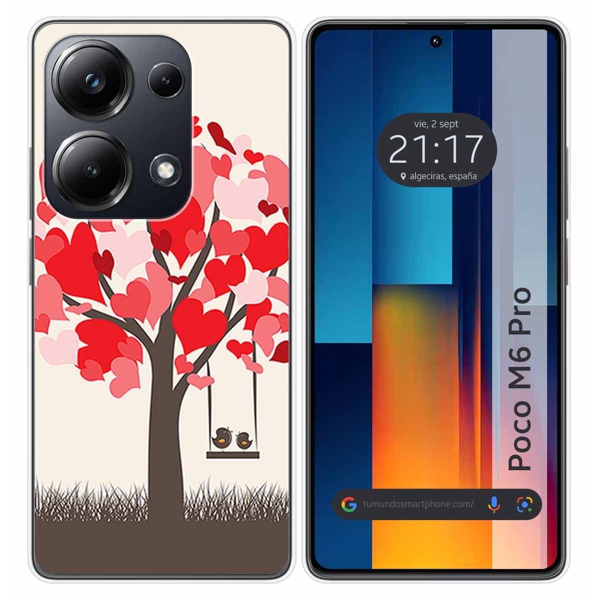 Funda Silicona para Xiaomi Poco M6 Pro 4G diseño Pajaritos Dibujos