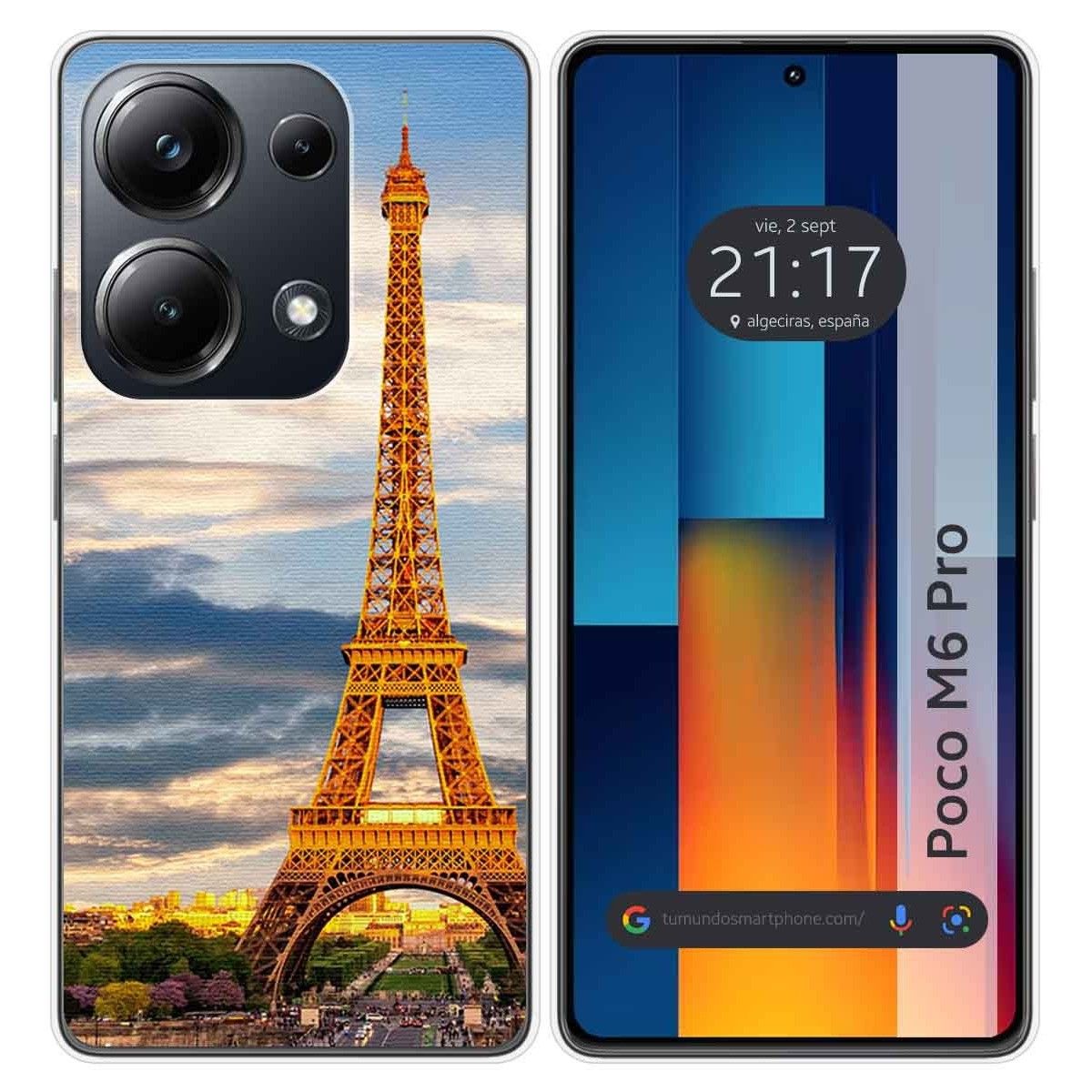 Funda Silicona para Xiaomi Poco M6 Pro 4G diseño Paris Dibujos