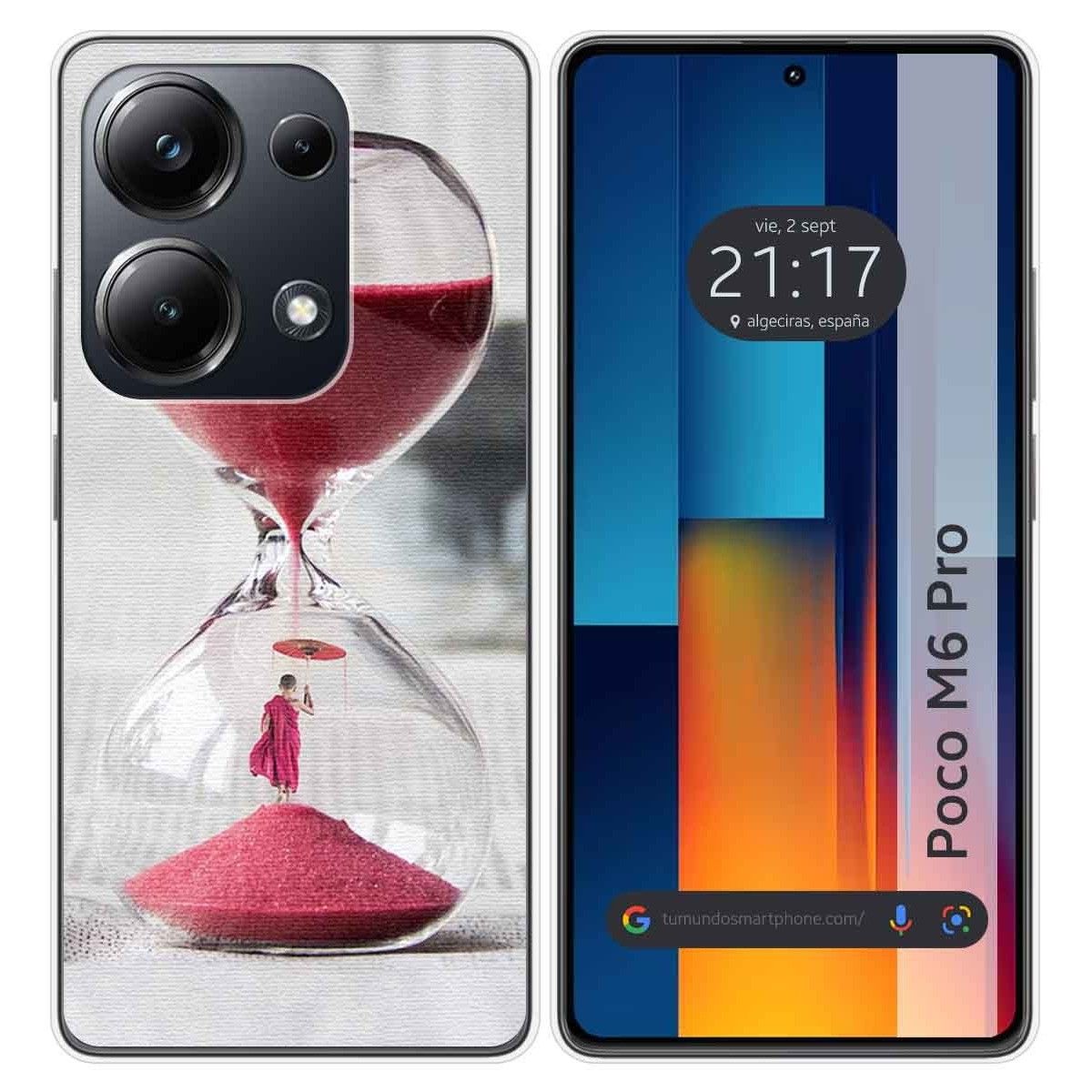 Funda Silicona para Xiaomi Poco M6 Pro 4G diseño Reloj Dibujos
