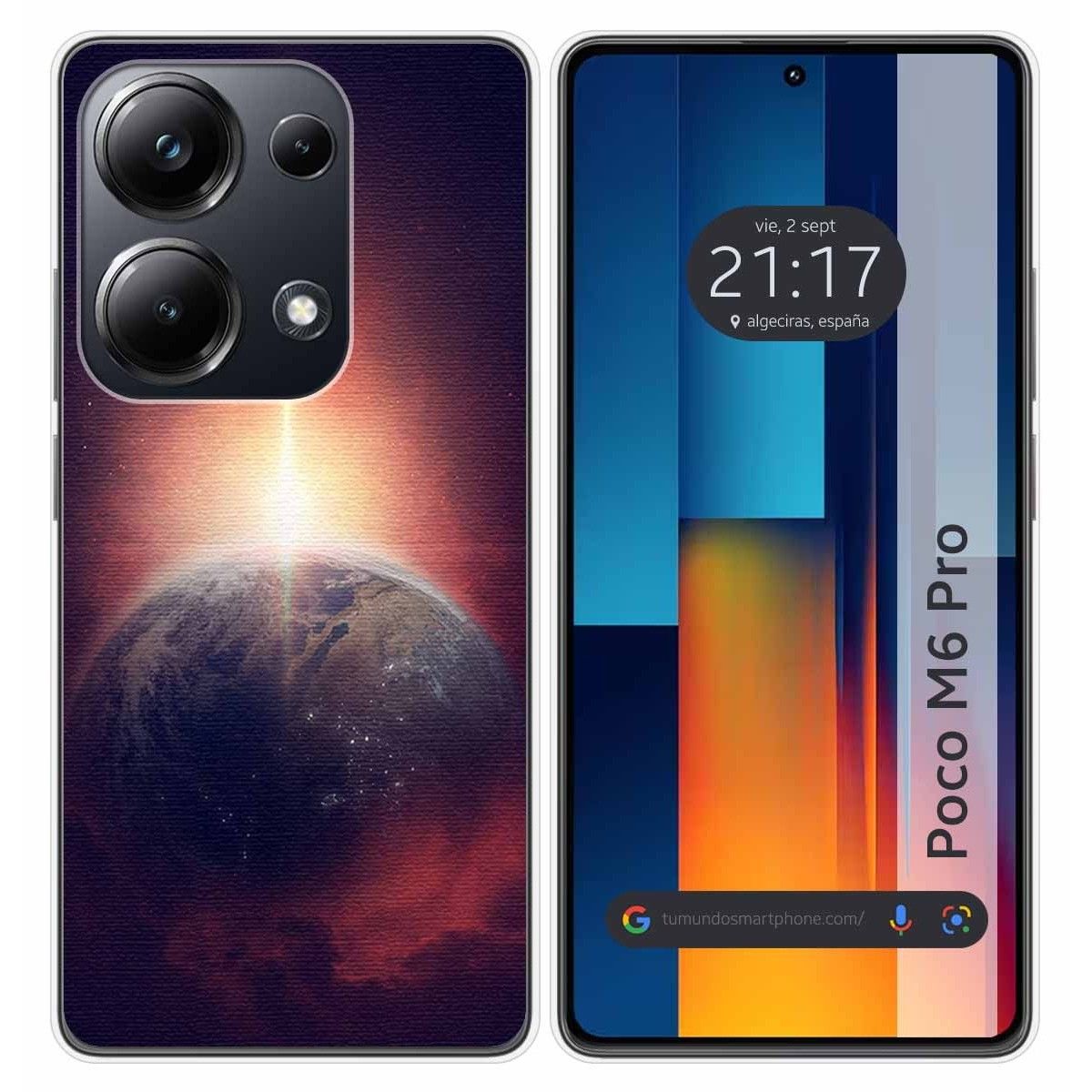 Funda Silicona para Xiaomi Poco M6 Pro 4G diseño Tierra Dibujos