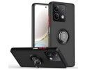 Funda Mate con Borde Negro y Anillo Giratorio 360 para Xiaomi Redmi Note 13 5G