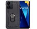 Funda Tough Armor con Anillo Giratorio Negra para Xiaomi Poco C65