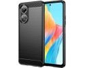 Funda Gel Tpu Tipo Carbon Negra para Oppo A58 4G