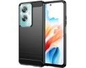 Funda Gel Tpu Tipo Carbon Negra para Oppo A79 5G