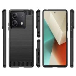 Funda Gel Tpu Tipo Carbon Negra para Xiaomi Redmi Note 13 5G 2