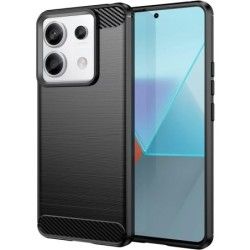 Funda Gel Tpu Tipo Carbon Negra para Xiaomi Redmi Note 13 Pro 5G
