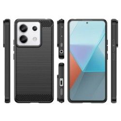 Funda Gel Tpu Tipo Carbon Negra para Xiaomi Redmi Note 13 Pro 5G 2