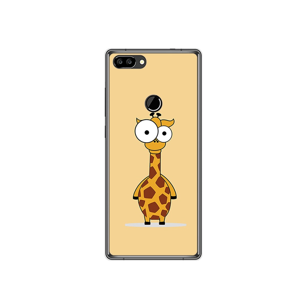 Funda Gel Tpu para Oukitel Mix 2 Diseño Jirafa Dibujos