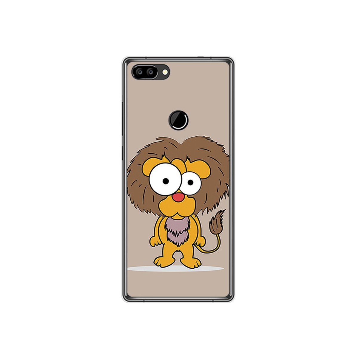 Funda Gel Tpu para Oukitel Mix 2 Diseño Leon Dibujos