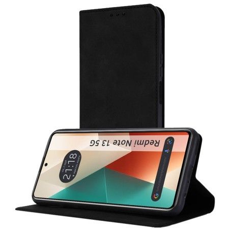 Funda Libro de Polipiel con tarjetero para Xiaomi Redmi Note 13 5G color Negra