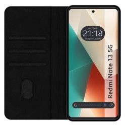 Funda Libro de Polipiel con tarjetero para Xiaomi Redmi Note 13 5G color Negra 2