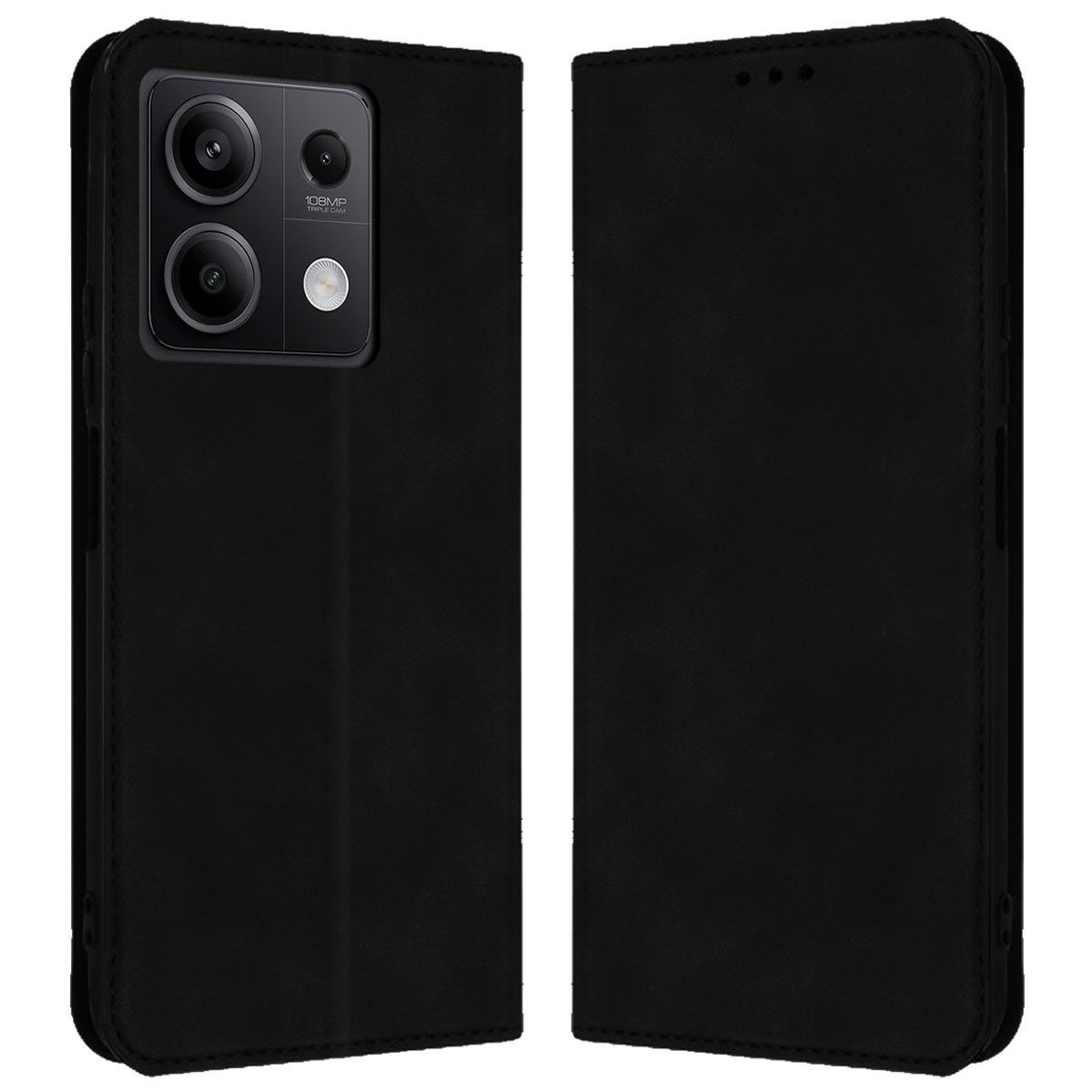 Funda Libro de Polipiel con tarjetero para Xiaomi Redmi Note 13 5G color Negra