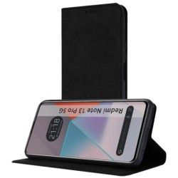 Funda Libro de Polipiel con tarjetero para Xiaomi Redmi Note 13 Pro 5G color Negra