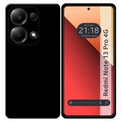 Funda Silicona Gel TPU Negra para Xiaomi Redmi Note 13 Pro 4G