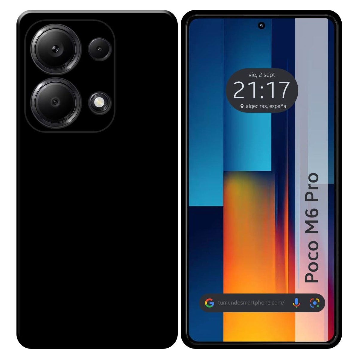 Funda Silicona Gel TPU Negra para Xiaomi Poco M6 Pro 4G