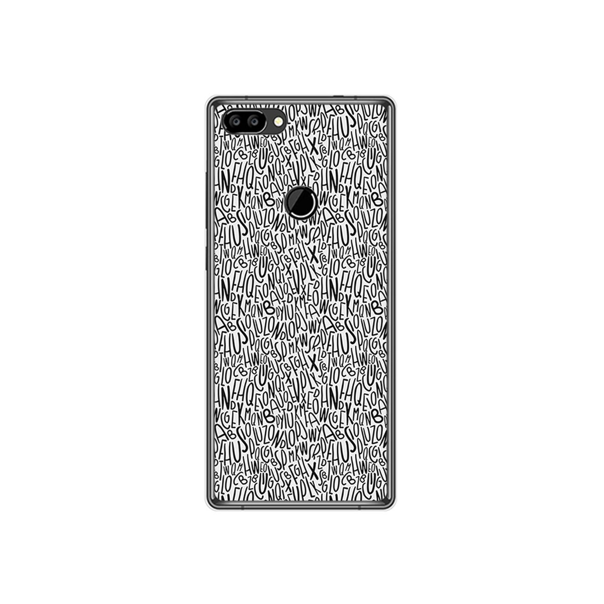 Funda Gel Tpu para Oukitel Mix 2 Diseño Letras Dibujos