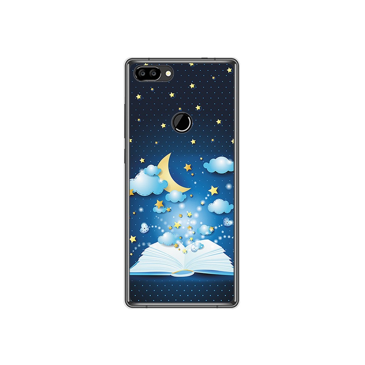 Funda Gel Tpu para Oukitel Mix 2 Diseño Libro Cuentos Dibujos