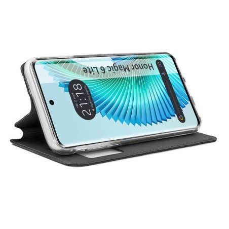 Funda Libro Soporte con Ventana para Huawei Honor Magic 6 Lite 5G color Negra
