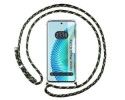 Funda Colgante Transparente para Huawei Honor Magic 6 Lite 5G con Cordon Verde / Dorado