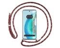 Funda Colgante Transparente para Huawei Honor Magic 6 Lite 5G con Cordon Rosa / Dorado