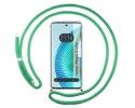 Funda Colgante Transparente para Huawei Honor Magic 6 Lite 5G con Cordon Verde Agua