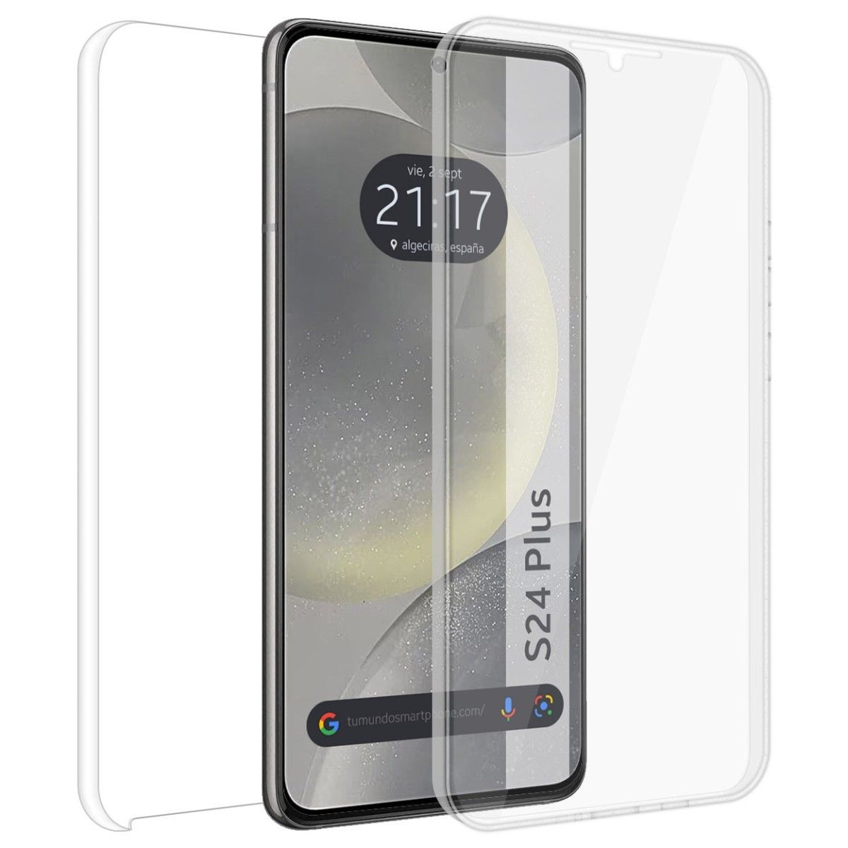Funda Doble Transparente Pc + Tpu Full Body 360 para Samsung Galaxy S24+ Plus 5G