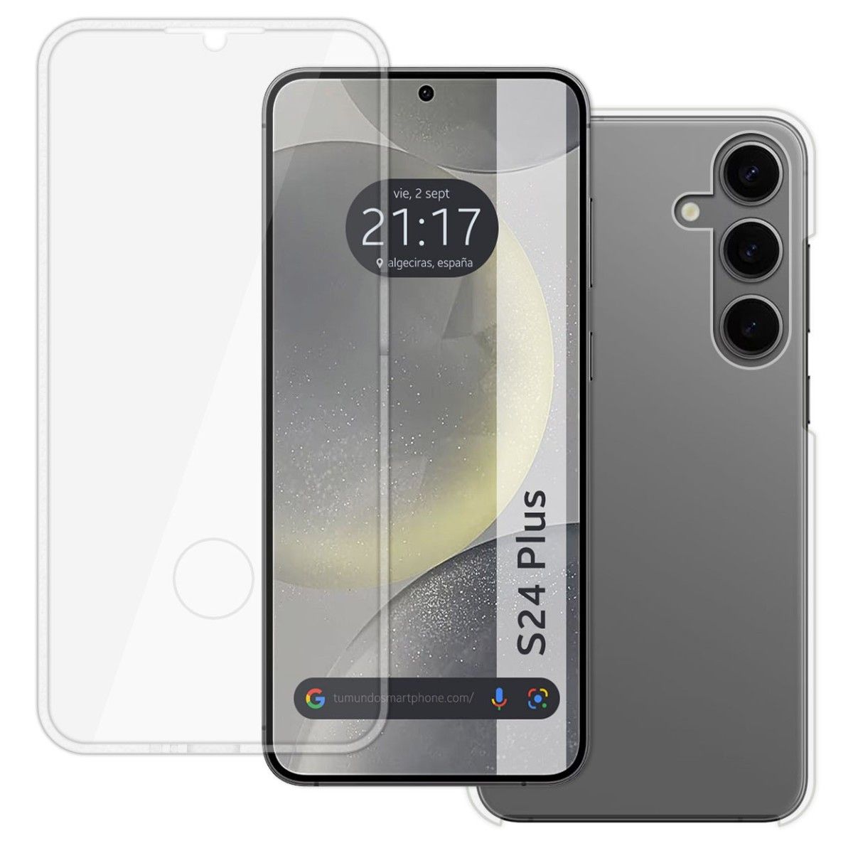 Funda Doble Transparente Pc + Tpu Full Body 360 para Samsung Galaxy S24+ Plus 5G