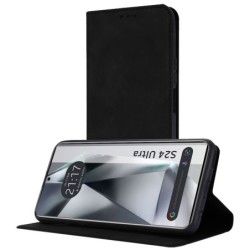 Funda Libro de Polipiel con tarjetero para Samsung Galaxy S24 Ultra 5G color Negra