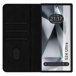 Funda Libro de Polipiel con tarjetero para Samsung Galaxy S24 Ultra 5G color Negra 2