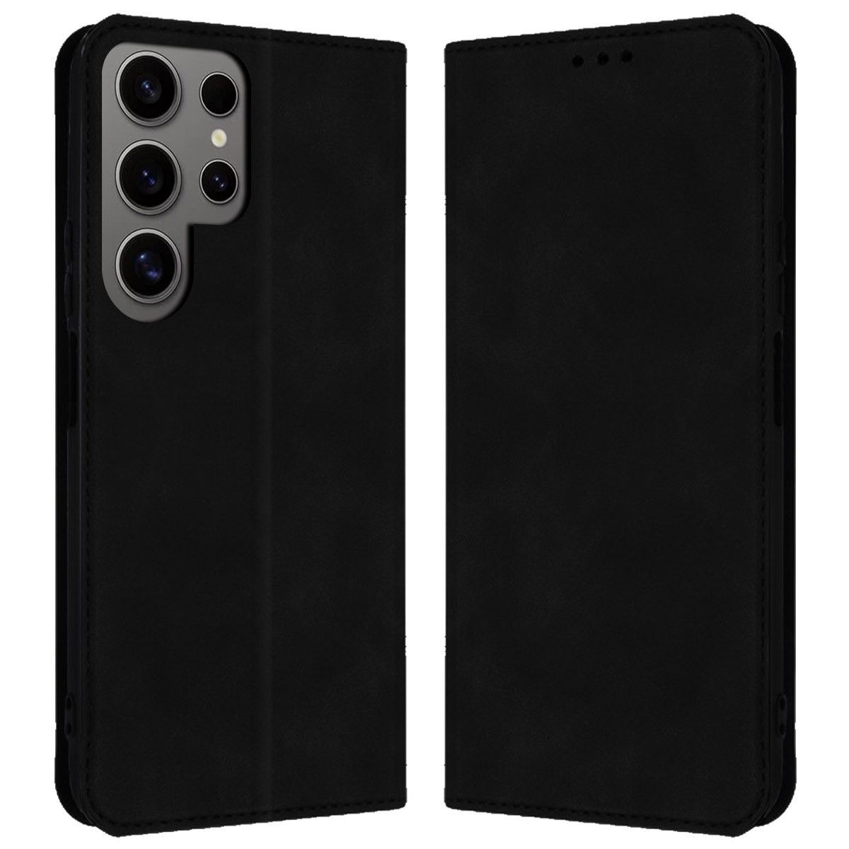 Funda Libro de Polipiel con tarjetero para Samsung Galaxy S24 Ultra 5G color Negra