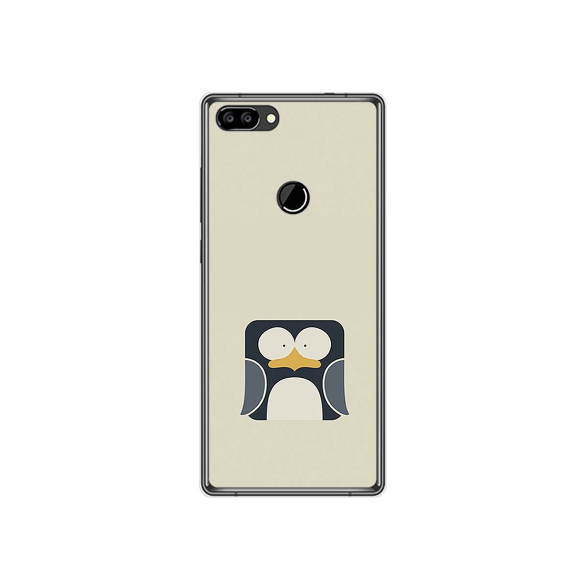 Funda Gel Tpu para Oukitel Mix 2 Diseño Pingüino Dibujos