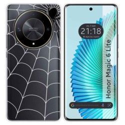 Funda Silicona Transparente para Huawei Honor Magic 6 Lite 5G diseño Araña Dibujos