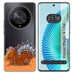 Funda Silicona Transparente para Huawei Honor Magic 6 Lite 5G diseño Bufalo Dibujos