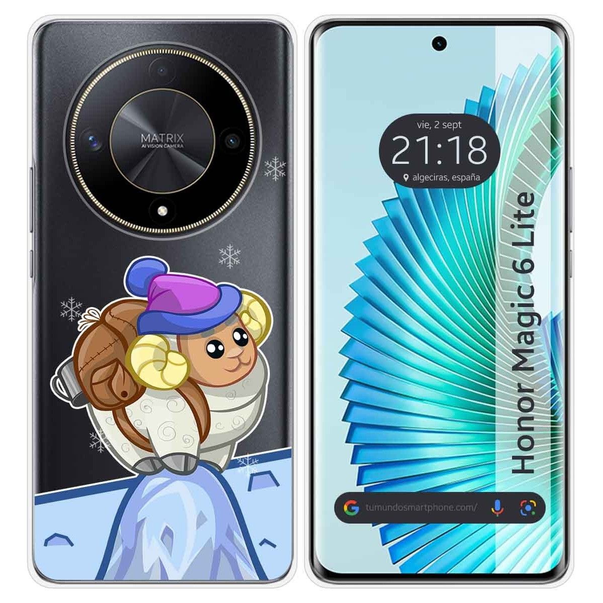 Funda Silicona Transparente para Huawei Honor Magic 6 Lite 5G diseño Cabra Dibujos