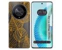 Funda Silicona Transparente para Huawei Honor Magic 6 Lite 5G diseño Hojas Dibujos