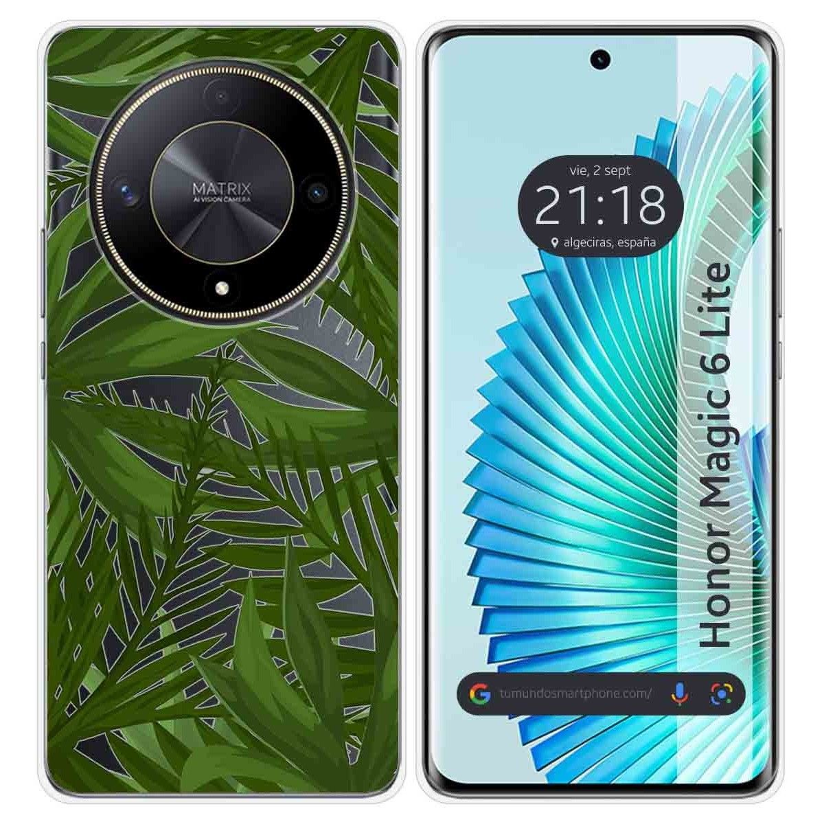 Funda Silicona Transparente para Huawei Honor Magic 6 Lite 5G diseño Jungla Dibujos