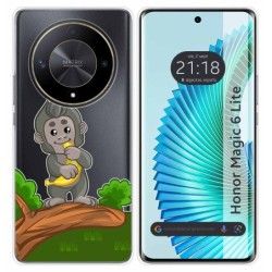 Funda Silicona Transparente para Huawei Honor Magic 6 Lite 5G diseño Mono Dibujos