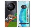 Funda Silicona Transparente para Huawei Honor Magic 6 Lite 5G diseño Panda Dibujos