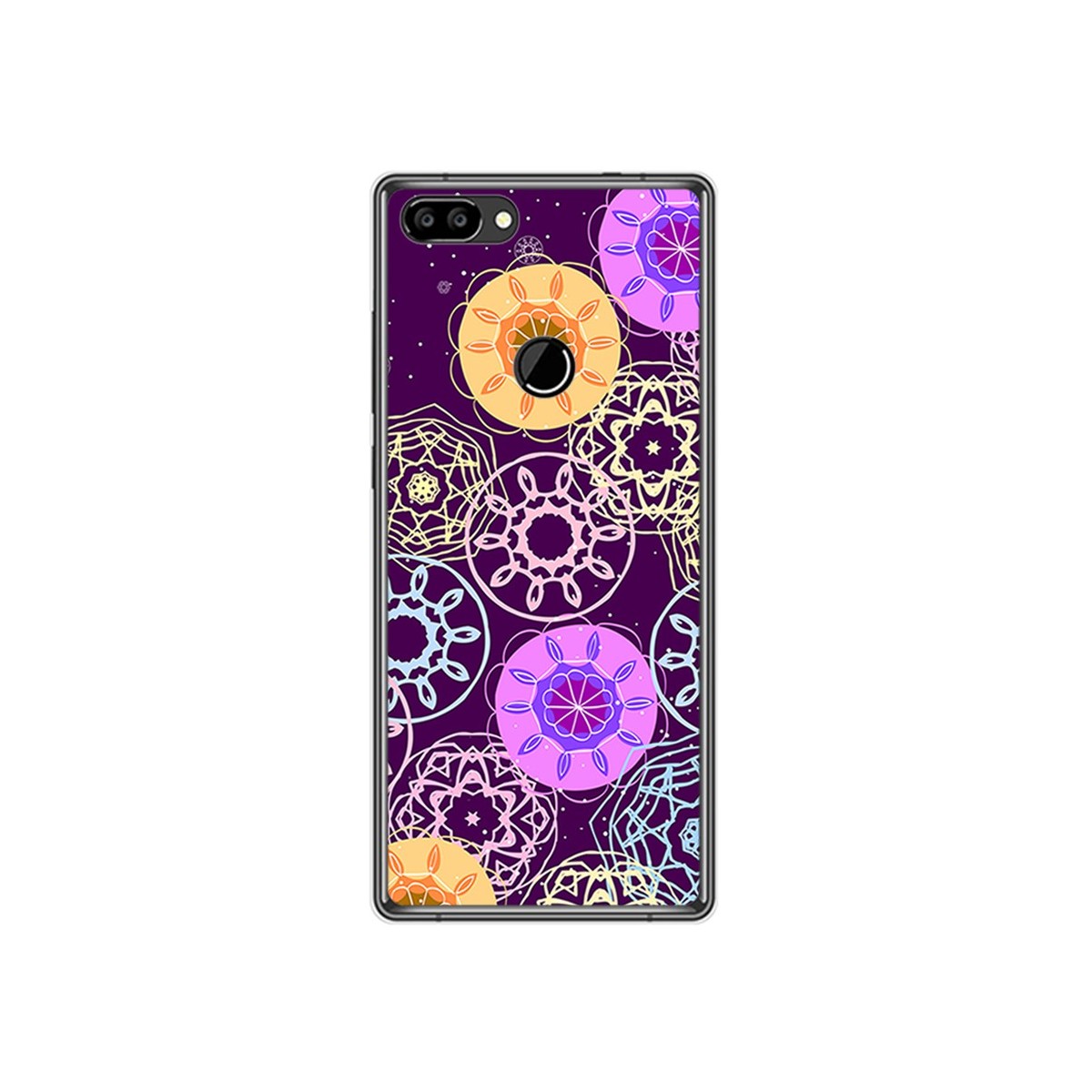Funda Gel Tpu para Oukitel Mix 2 Diseño Radial Dibujos