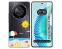 Funda Silicona Transparente para Huawei Honor Magic 6 Lite 5G diseño Playa Dibujos